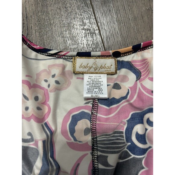 Women’s Medium Baby Phat Blouse Top Colorful Blouse With Puff Sleeves - Picture 6 of 6